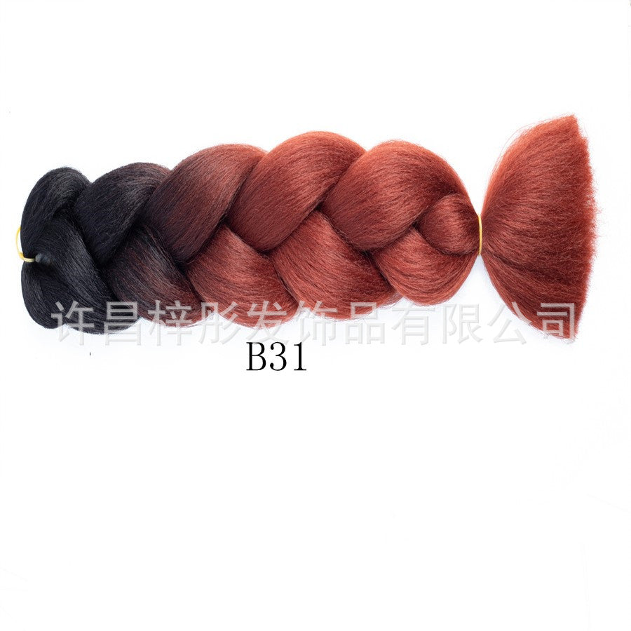 Gradient Ombre Jumbo Braids - Synthetic Big Braids for Box Braids & Protective Styles