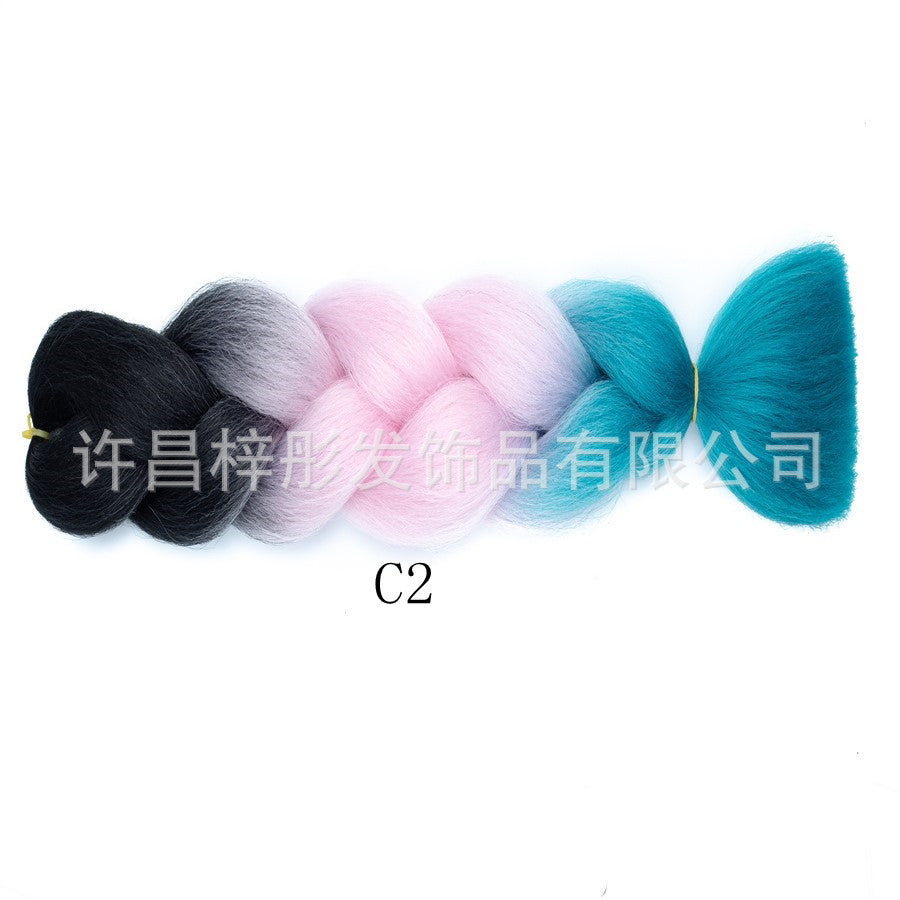 Gradient Ombre Jumbo Braids - Synthetic Big Braids for Box Braids & Protective Styles