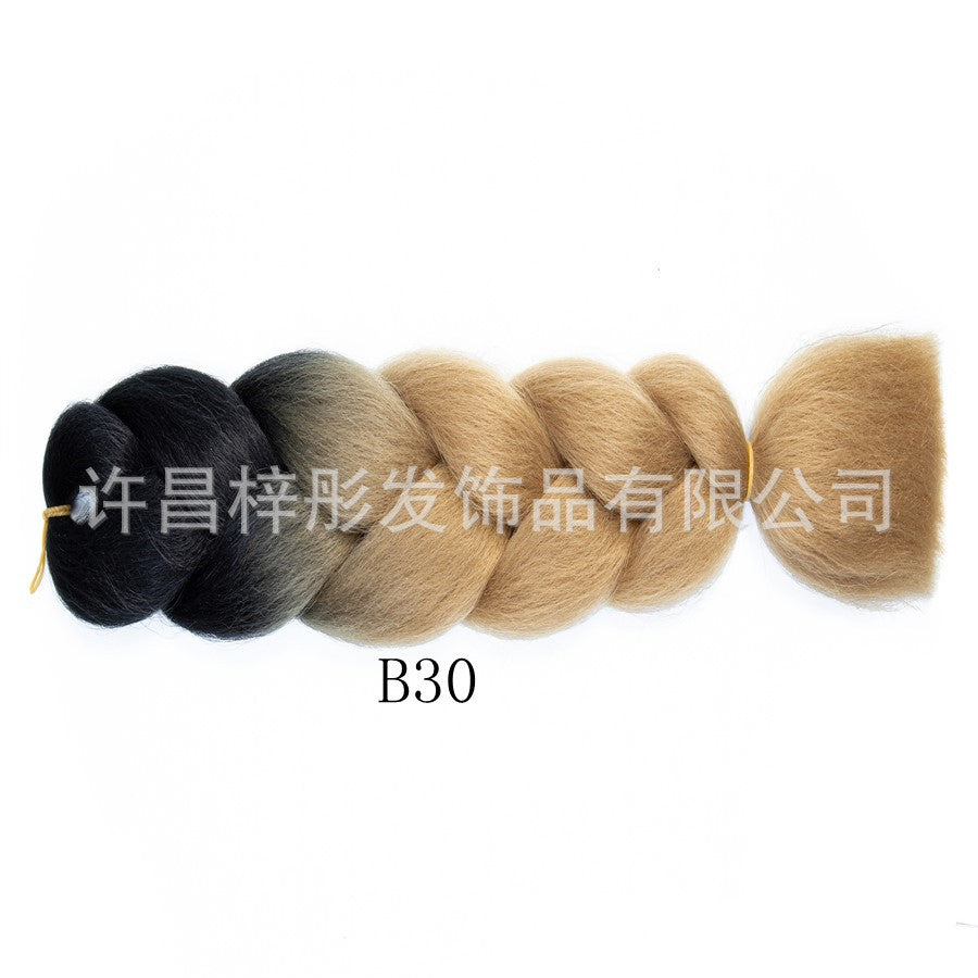 Gradient Ombre Jumbo Braids - Synthetic Big Braids for Box Braids & Protective Styles