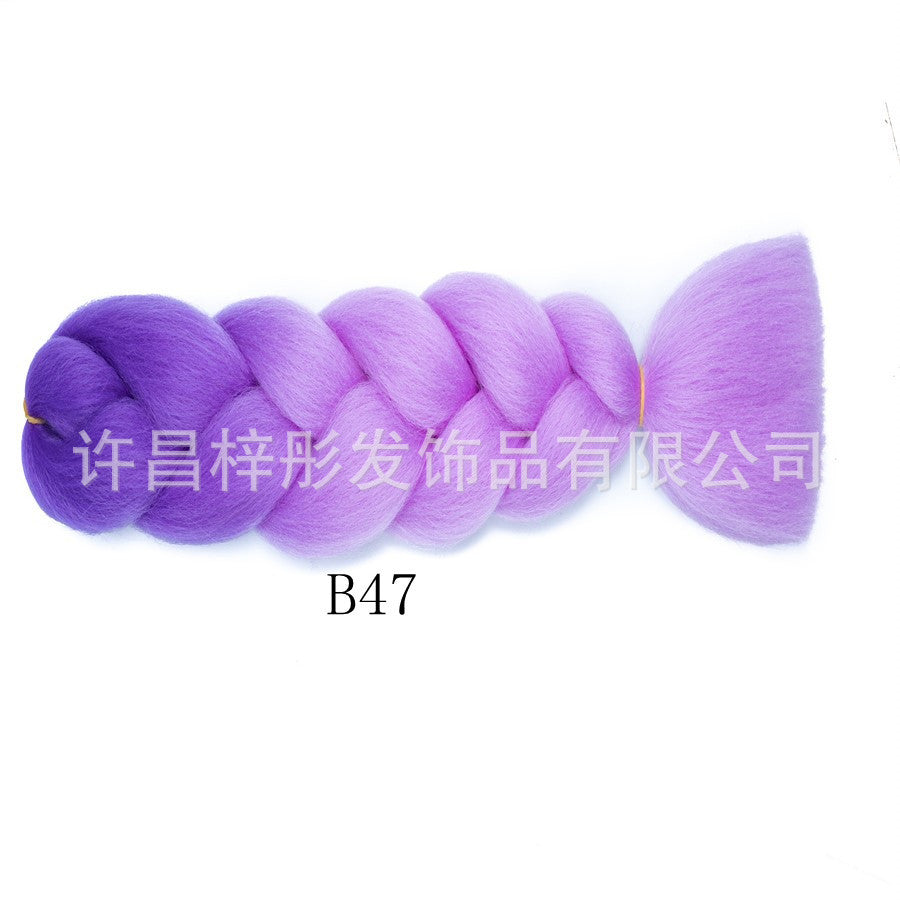 Gradient Ombre Jumbo Braids - Synthetic Big Braids for Box Braids & Protective Styles