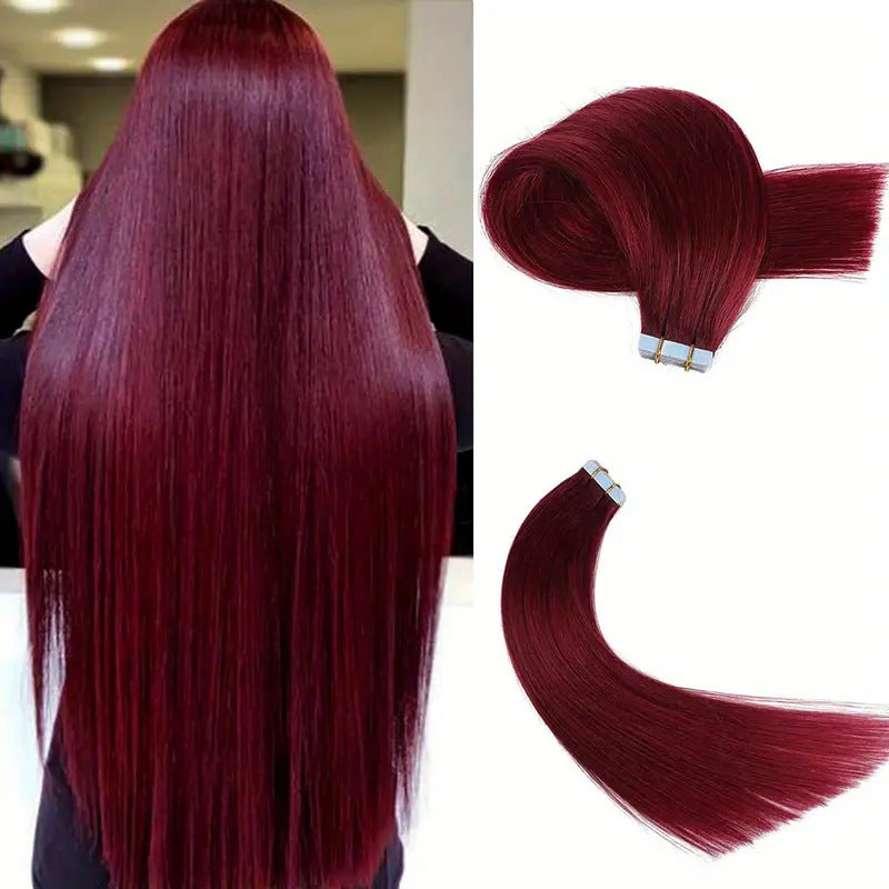 Seamless PU Tape-In Hair Extensions - Invisible Real Human Hair