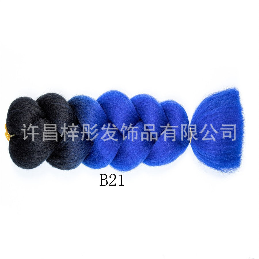 Gradient Ombre Jumbo Braids - Synthetic Big Braids for Box Braids & Protective Styles