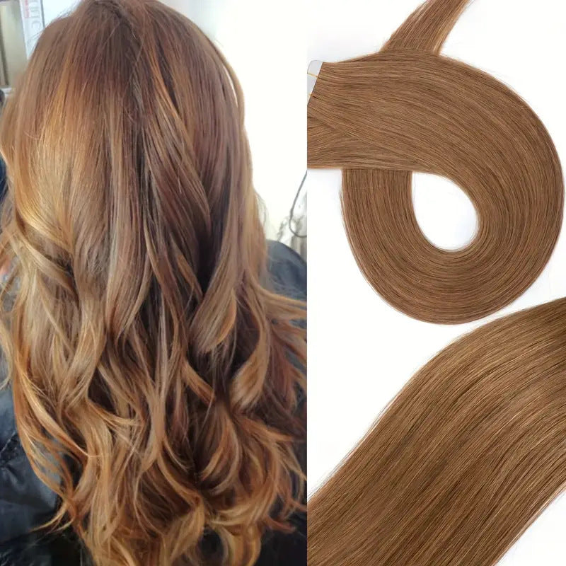 Seamless PU Tape-In Hair Extensions - Invisible Real Human Hair