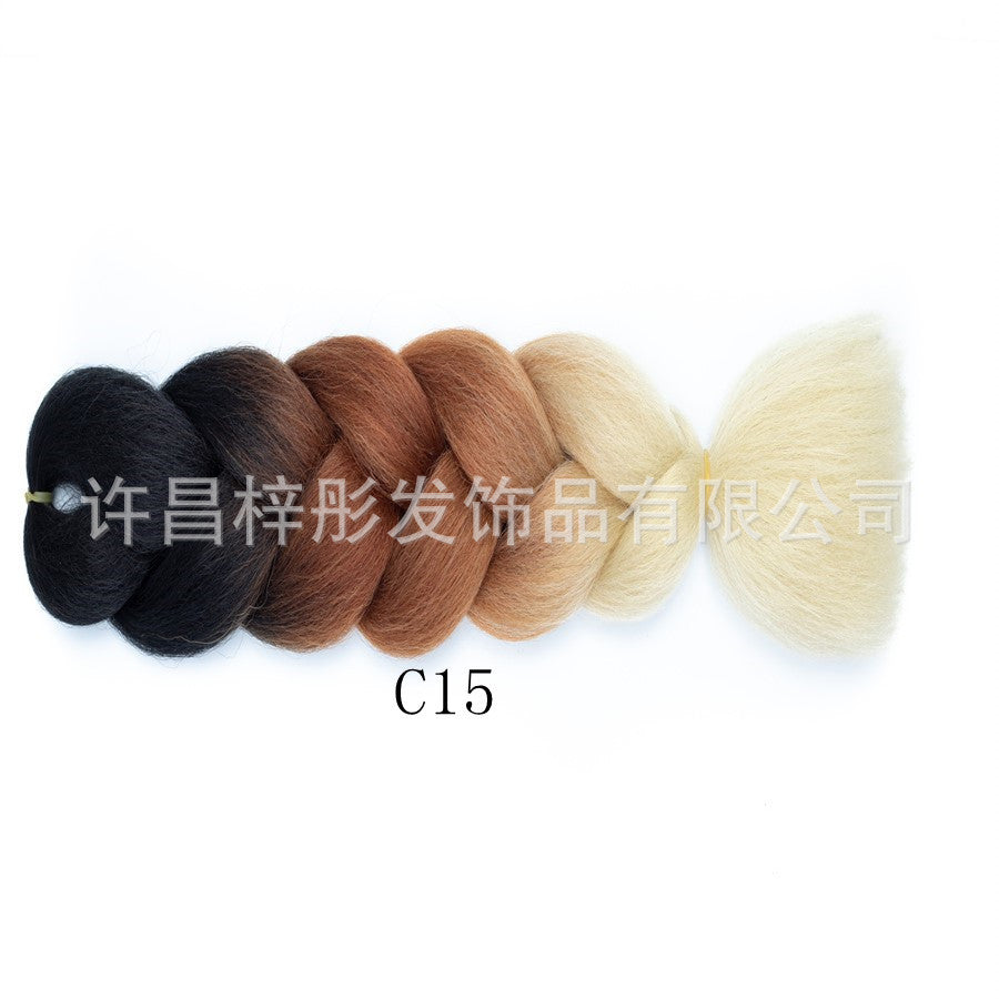 Gradient Ombre Jumbo Braids - Synthetic Big Braids for Box Braids & Protective Styles