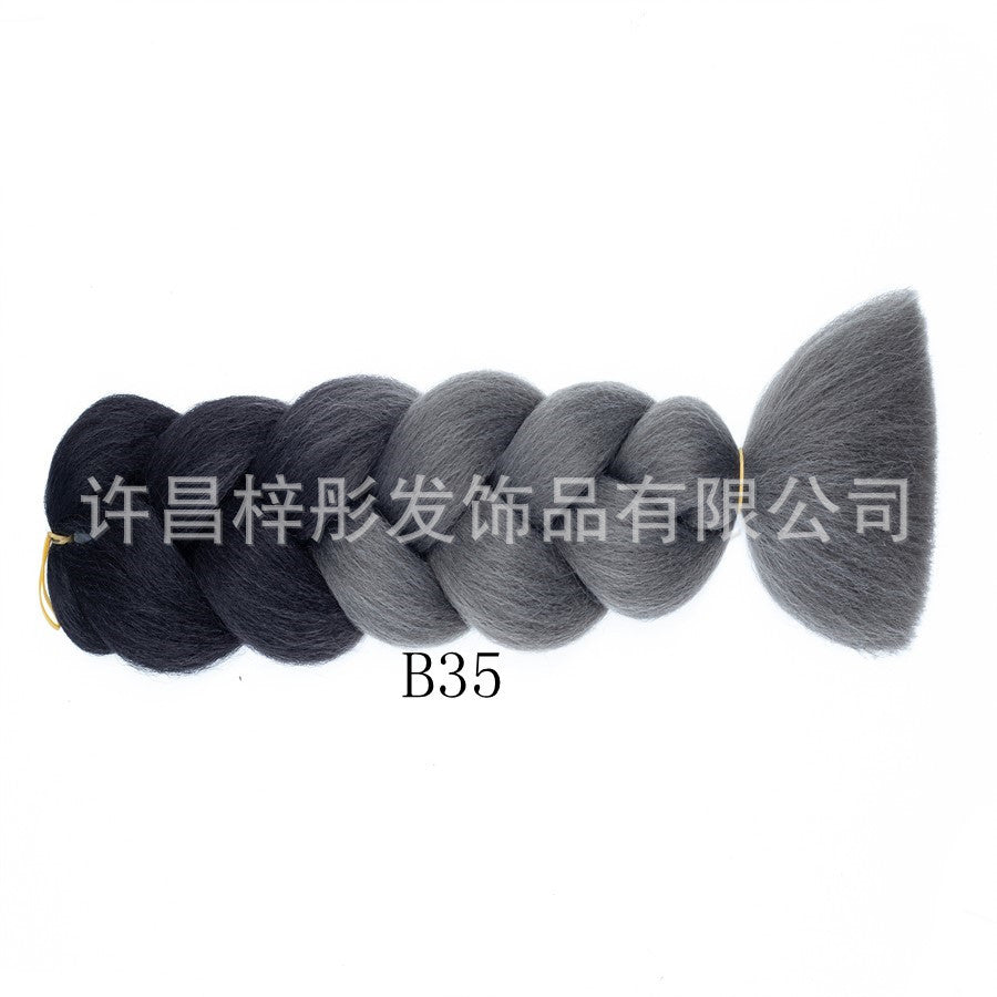 Gradient Ombre Jumbo Braids - Synthetic Big Braids for Box Braids & Protective Styles