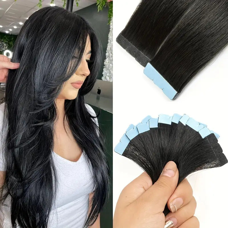 Seamless PU Tape-In Hair Extensions - Invisible Real Human Hair