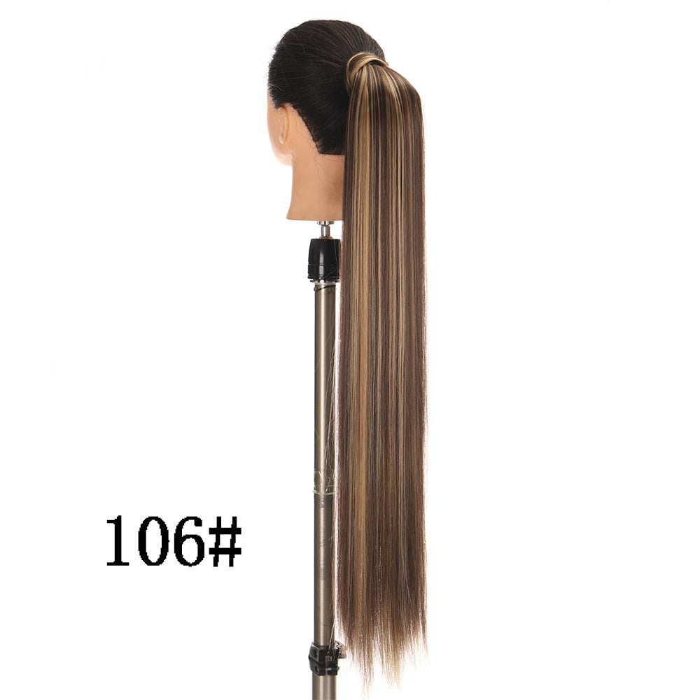 Velcro Wrap  Extra Long Straight Ponytail Extension