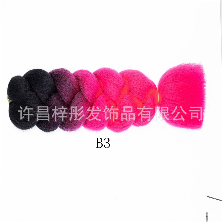 Gradient Ombre Jumbo Braids - Synthetic Big Braids for Box Braids & Protective Styles