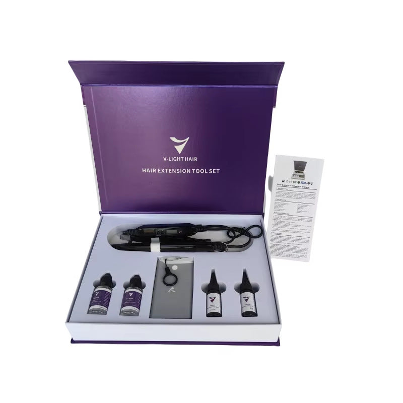 V-Light Hair Extension Tool Kit - Professional Salon Application System