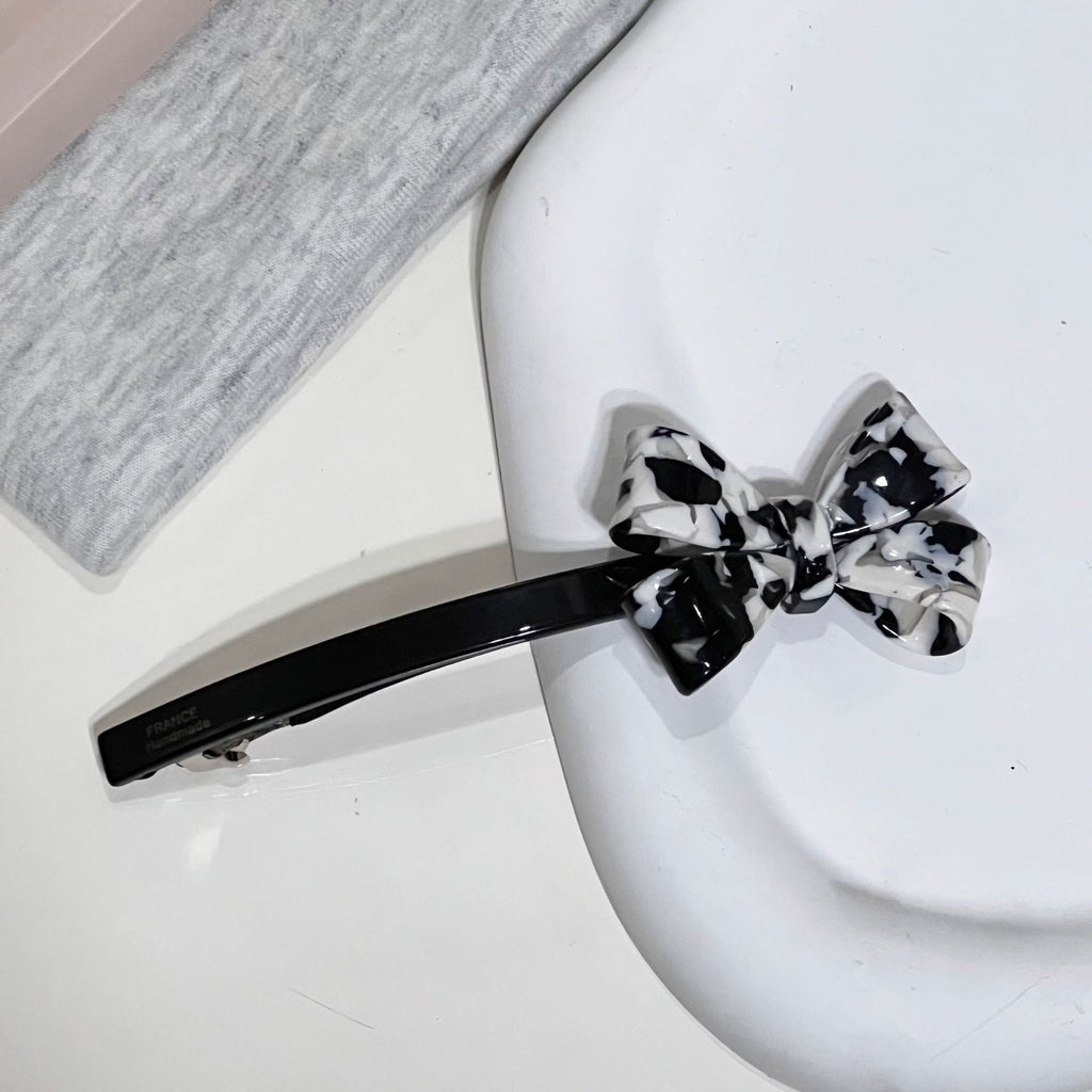 Retro Bow Spring Clip | Acetic Acid Top Clip | Disc Hair Grab Clip