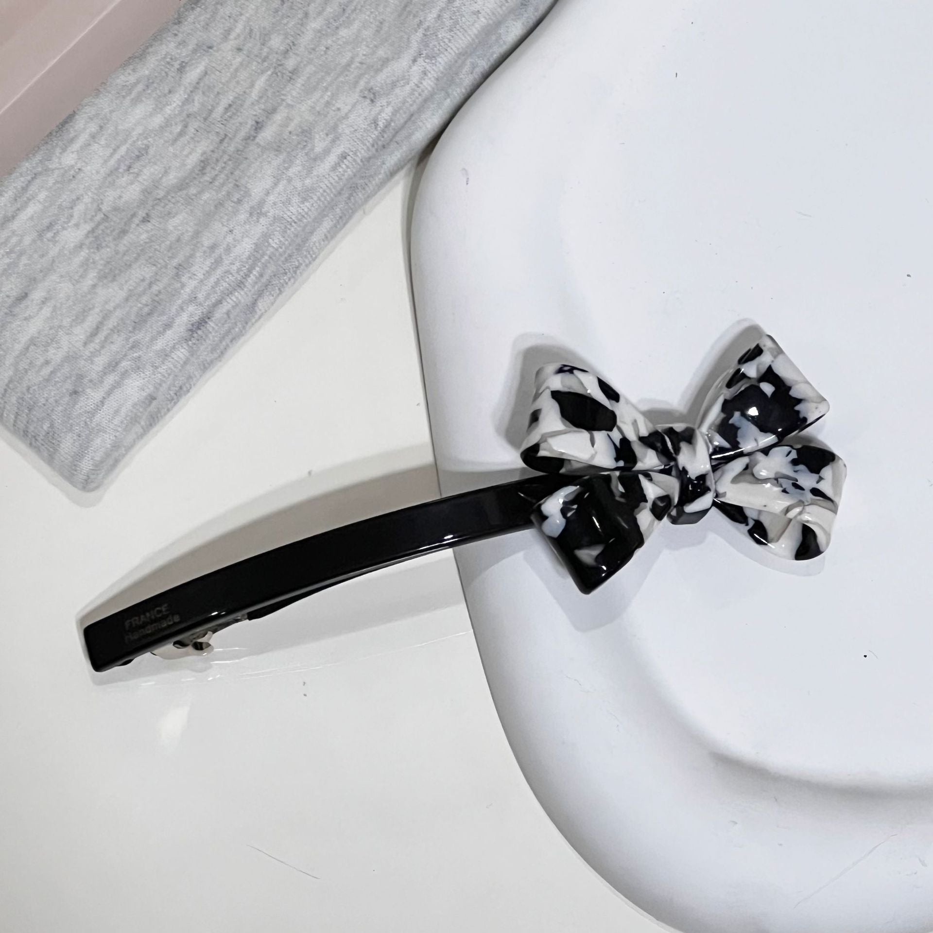 Retro Bow Spring Clip | Acetic Acid Top Clip | Disc Hair Grab Clip