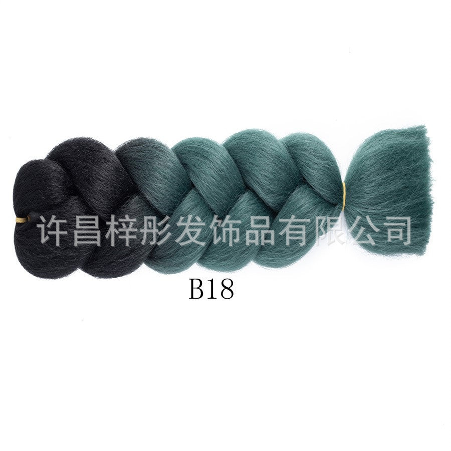 Gradient Ombre Jumbo Braids - Synthetic Big Braids for Box Braids & Protective Styles