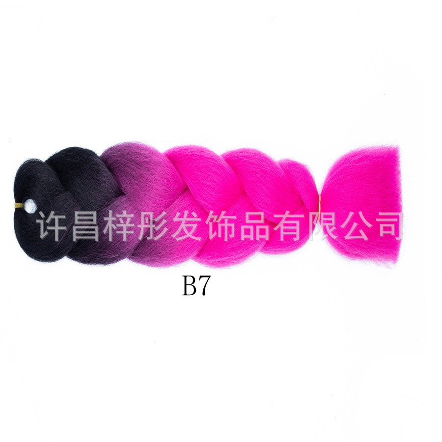 Gradient Ombre Jumbo Braids - Synthetic Big Braids for Box Braids & Protective Styles