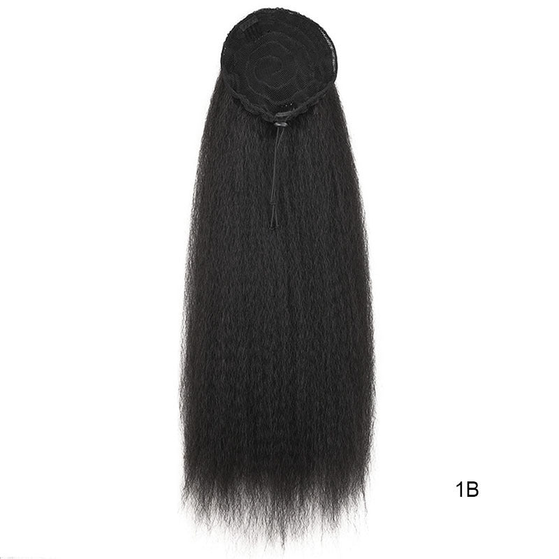 Yaki Straight Drawstring Ponytail Extension | Synthetic | 1B & #4 | 14 & 30 Inch
