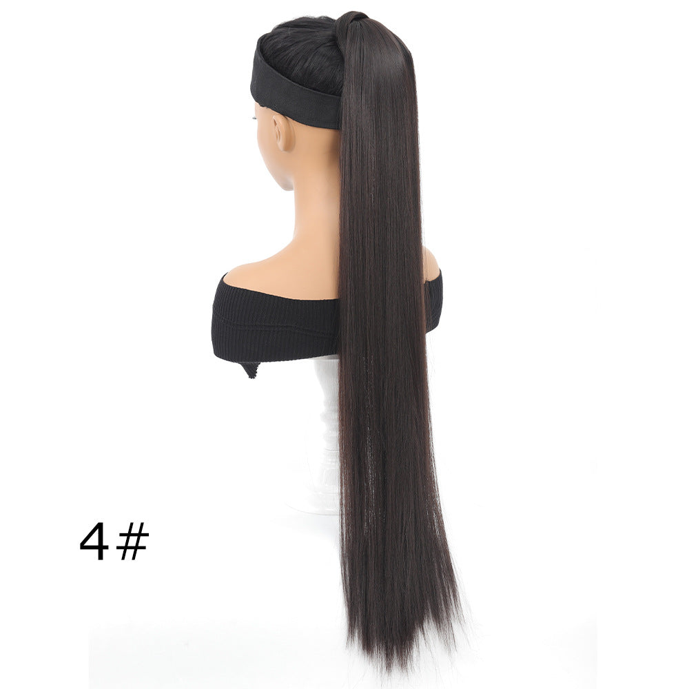 Velcro Wrap  Extra Long Straight Ponytail Extension
