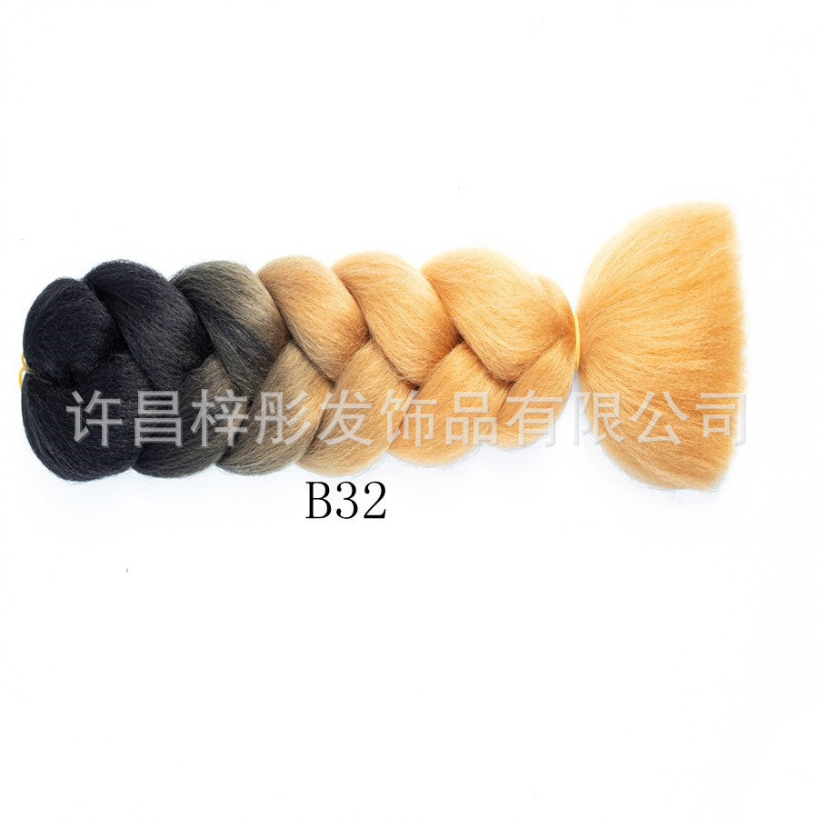 Gradient Ombre Jumbo Braids - Synthetic Big Braids for Box Braids & Protective Styles