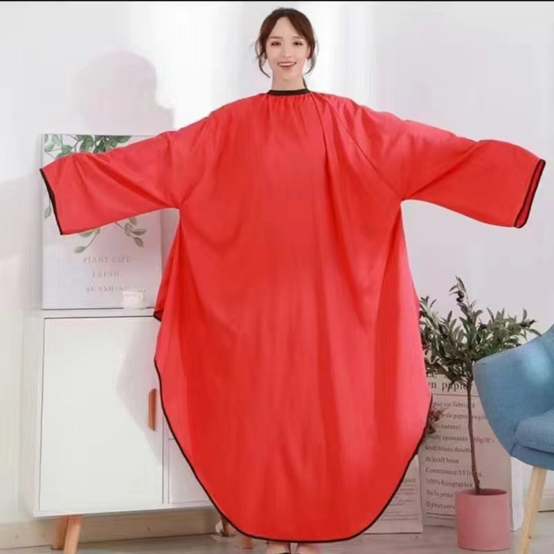 Long Sleeve Salon Cape - High-End Anti-Static Hair Cutting Cloth