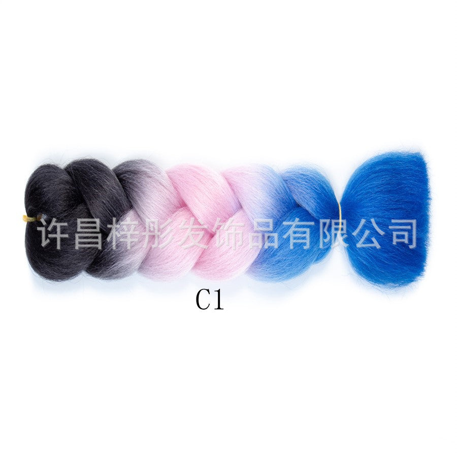 Gradient Ombre Jumbo Braids - Synthetic Big Braids for Box Braids & Protective Styles