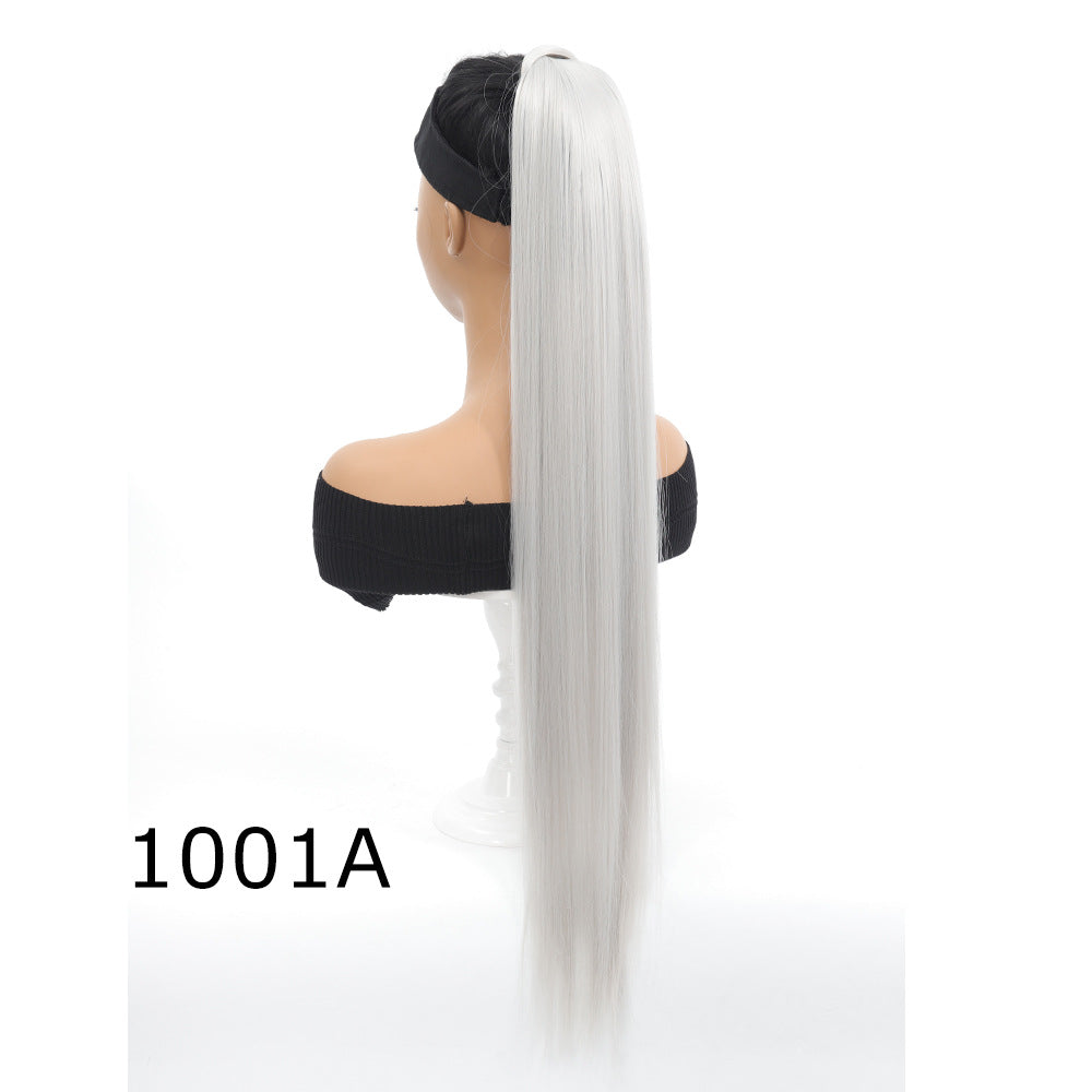 Velcro Wrap  Extra Long Straight Ponytail Extension