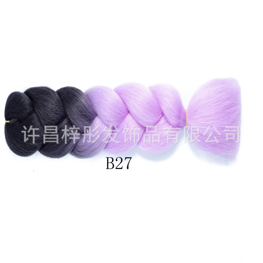 Gradient Ombre Jumbo Braids - Synthetic Big Braids for Box Braids & Protective Styles