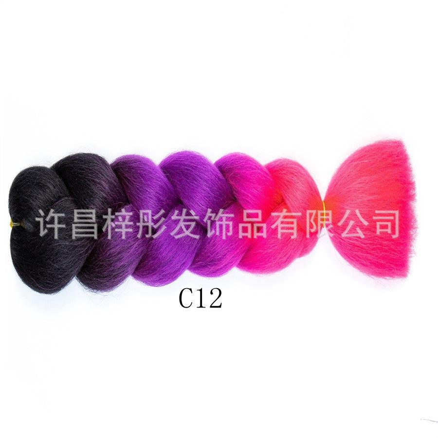 Gradient Ombre Jumbo Braids - Synthetic Big Braids for Box Braids & Protective Styles