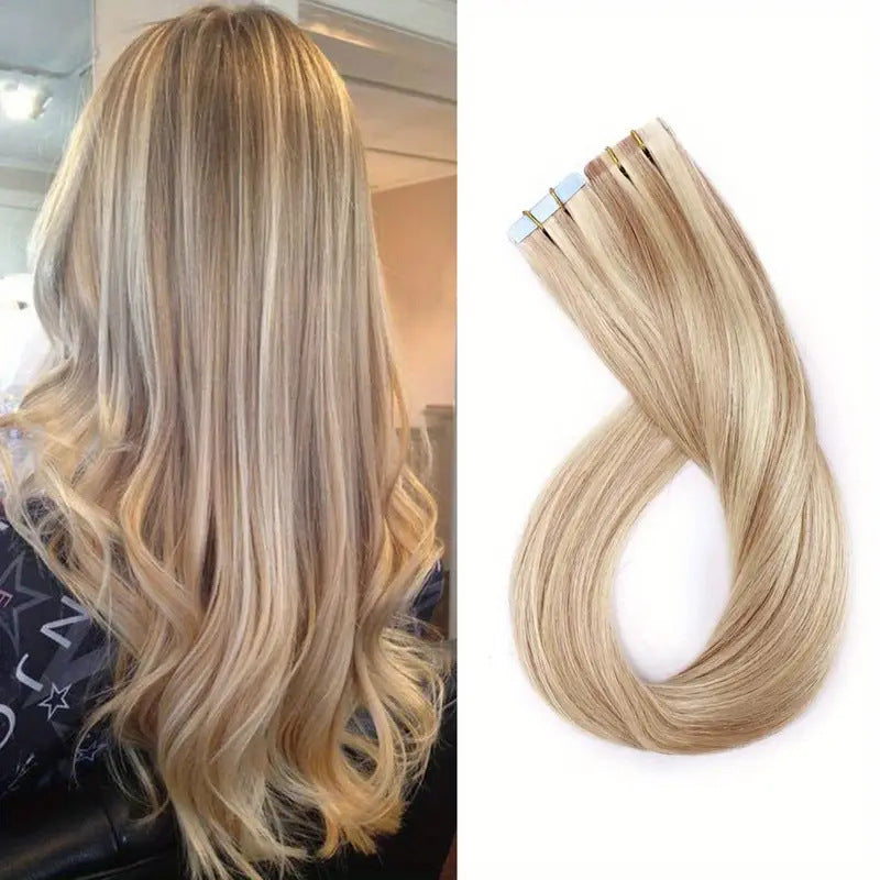 Seamless PU Tape-In Hair Extensions - Invisible Real Human Hair
