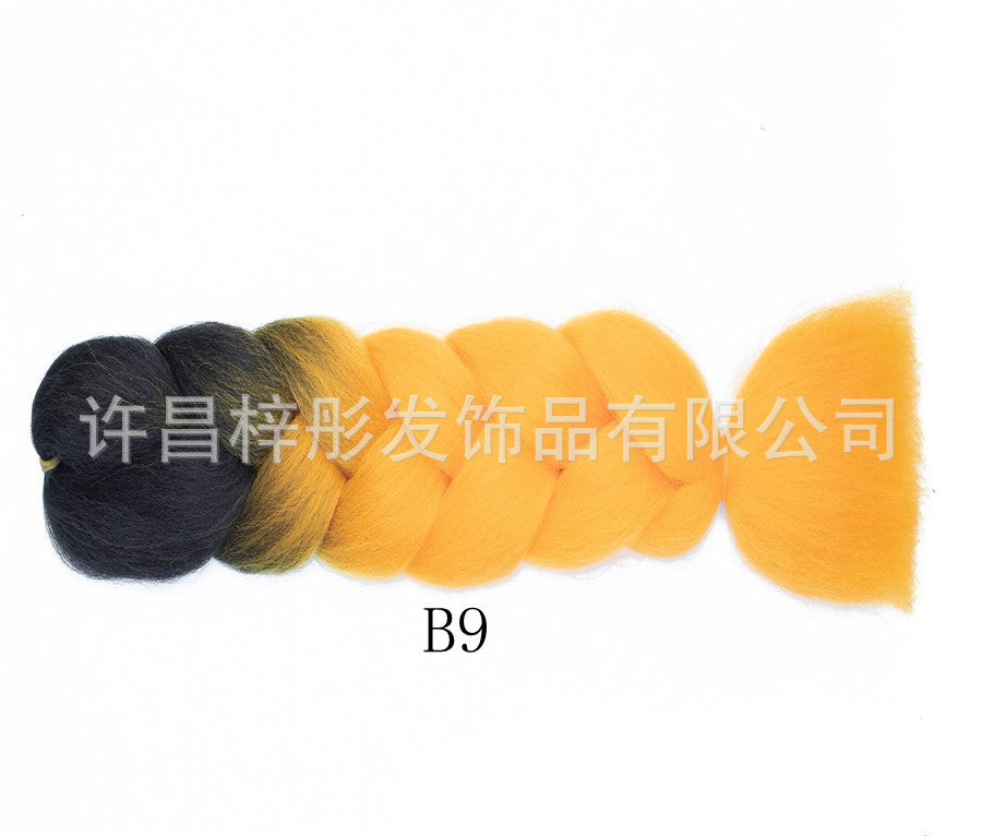 Gradient Ombre Jumbo Braids - Synthetic Big Braids for Box Braids & Protective Styles