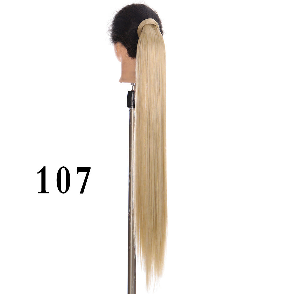 Velcro Wrap  Extra Long Straight Ponytail Extension