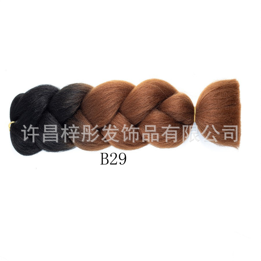 Gradient Ombre Jumbo Braids - Synthetic Big Braids for Box Braids & Protective Styles