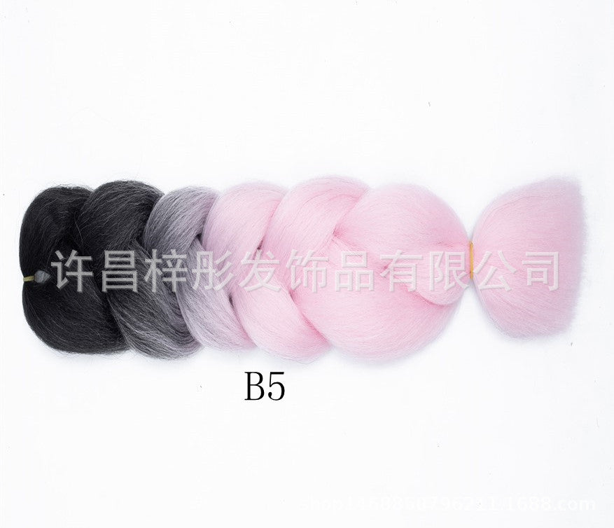 Gradient Ombre Jumbo Braids - Synthetic Big Braids for Box Braids & Protective Styles