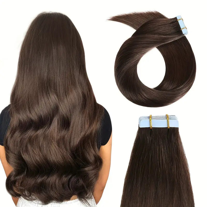 Seamless PU Tape-In Hair Extensions - Invisible Real Human Hair