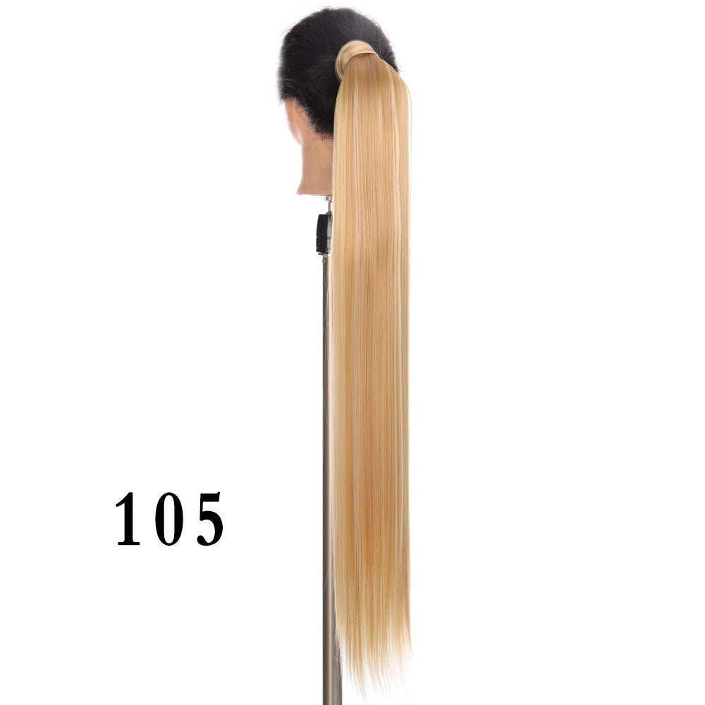 Velcro Wrap  Extra Long Straight Ponytail Extension