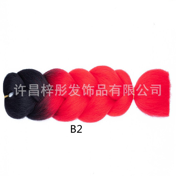 Gradient Ombre Jumbo Braids - Synthetic Big Braids for Box Braids & Protective Styles