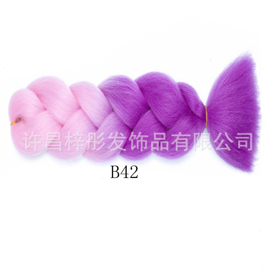 Gradient Ombre Jumbo Braids - Synthetic Big Braids for Box Braids & Protective Styles