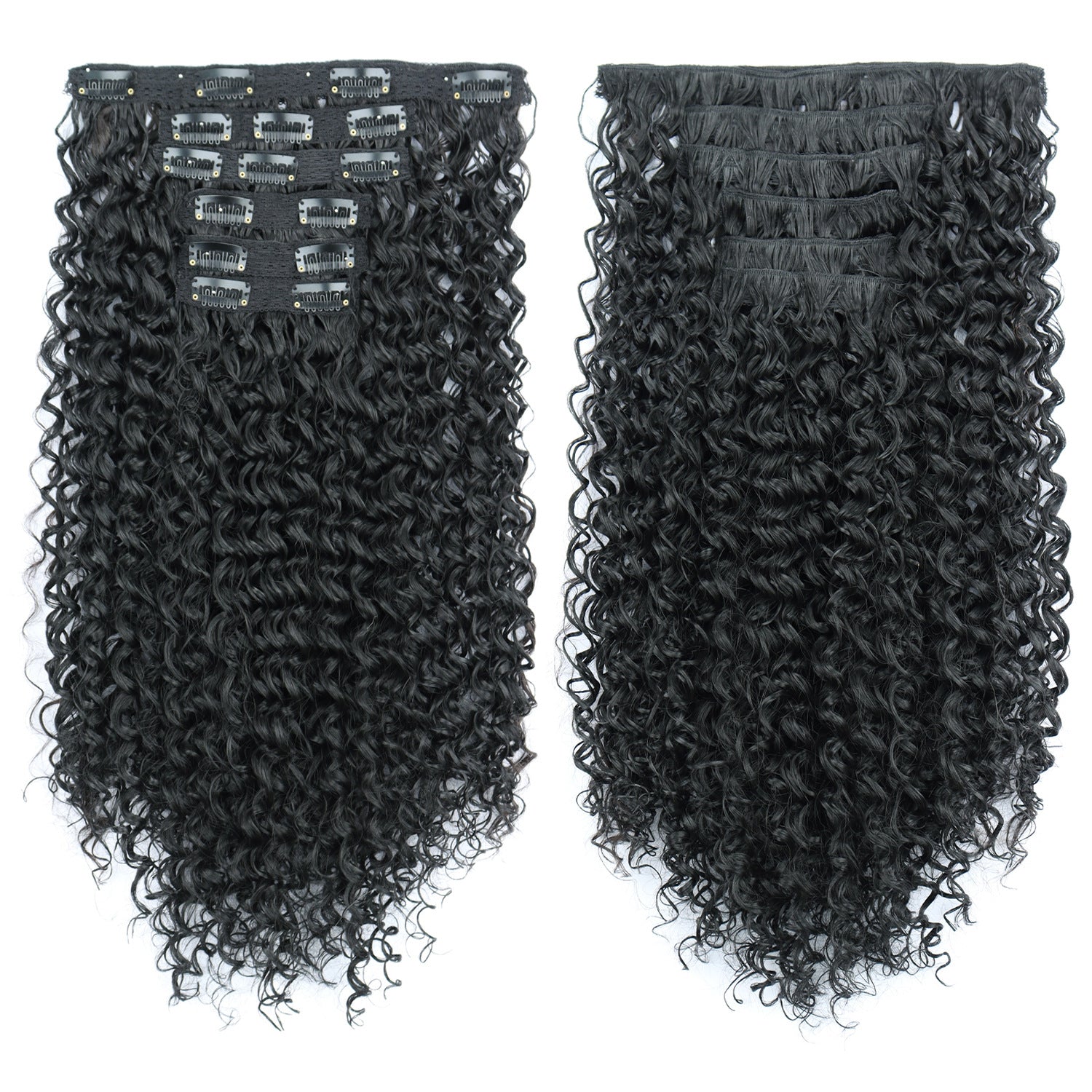 Long Curly Clip-In Natural synthetic Extensions