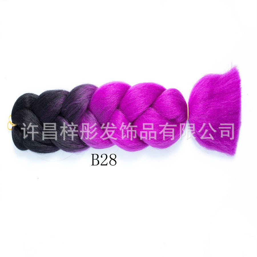 Gradient Ombre Jumbo Braids - Synthetic Big Braids for Box Braids & Protective Styles