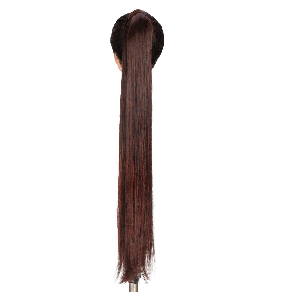 Velcro Wrap  Extra Long Straight Ponytail Extension