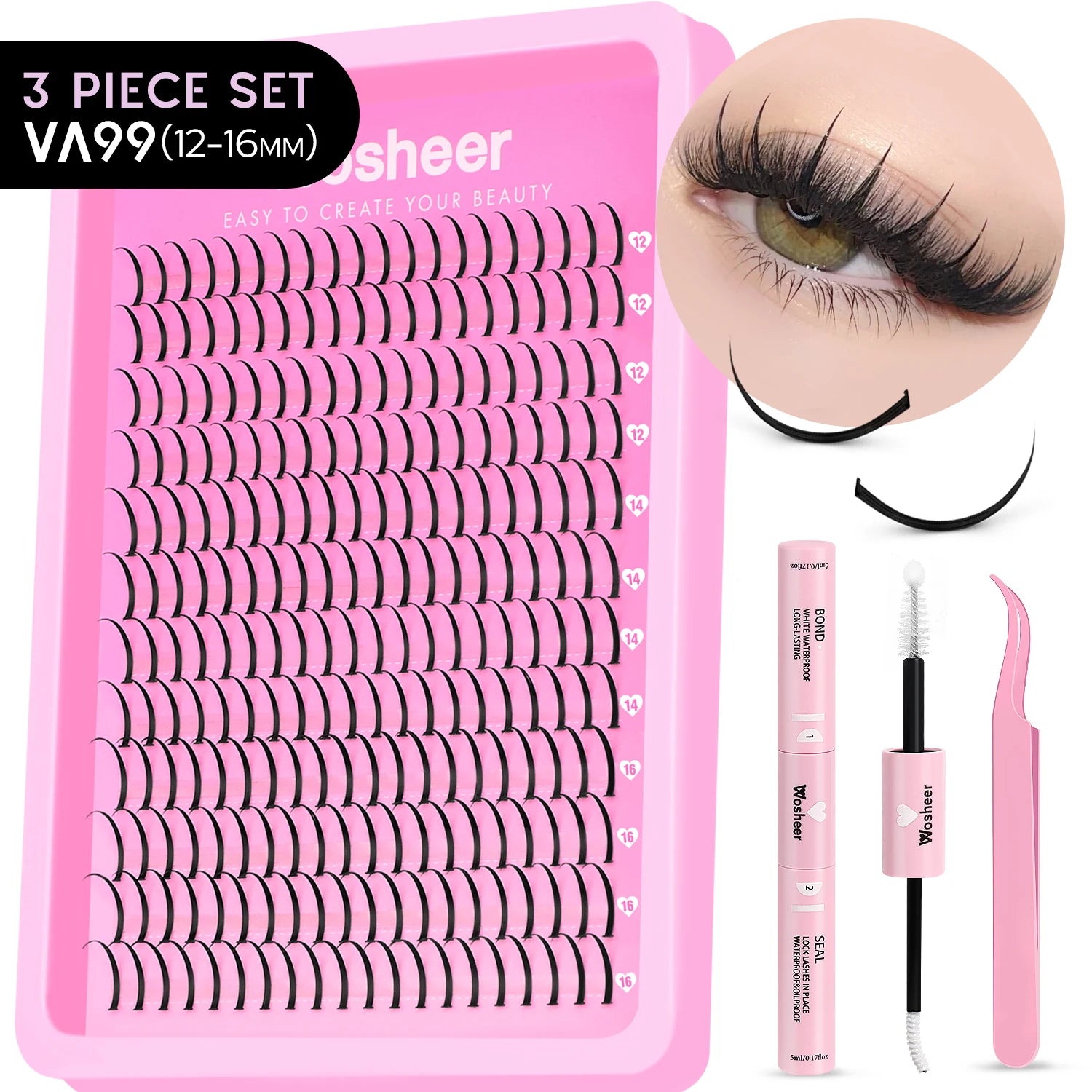 Spiky Lash Clusters Kit - Manga Volume Individual Lashes DIY Extension Set