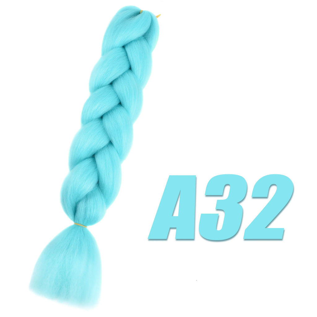 Synthetic Kanekalon Crochet Hair Braiding Hair Pre Stretched Curly Jumbo Braids Extensions Hair Accessories for Girls Braids