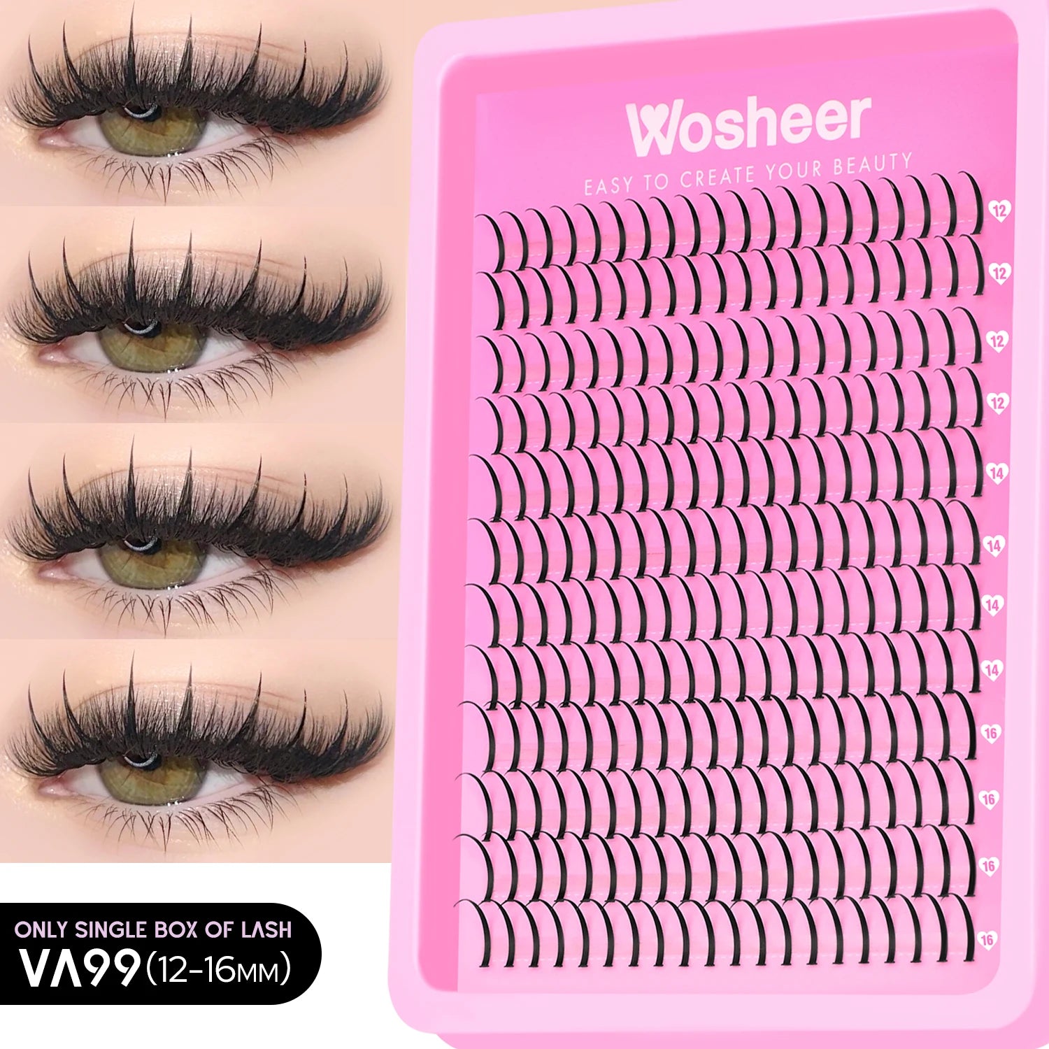 Spiky Lash Clusters Kit - Manga Volume Individual Lashes DIY Extension Set