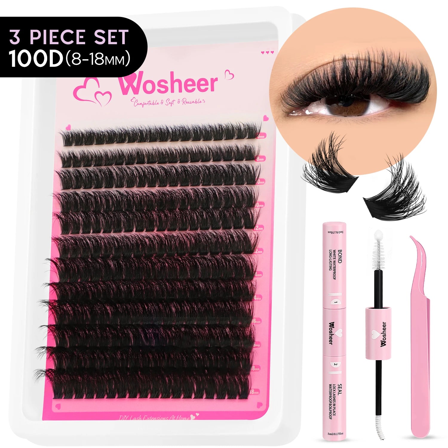 Spiky Lash Clusters Kit - Manga Volume Individual Lashes DIY Extension Set