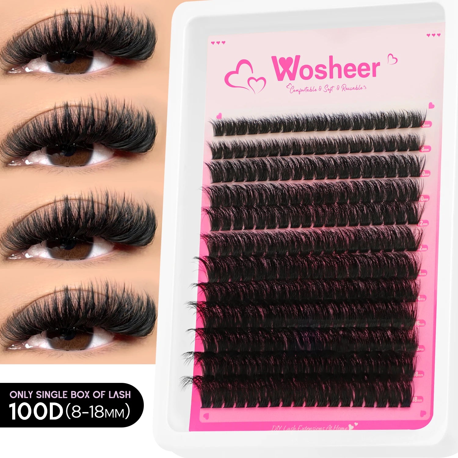 Spiky Lash Clusters Kit - Manga Volume Individual Lashes DIY Extension Set