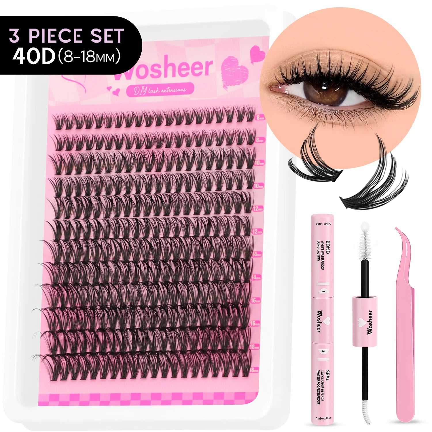 Spiky Lash Clusters Kit - Manga Volume Individual Lashes DIY Extension Set