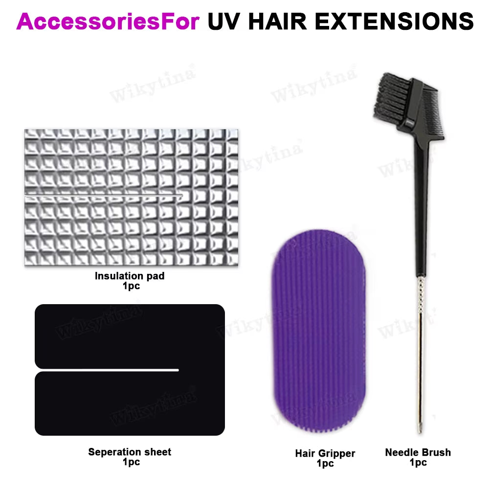 Advanced Hair Extensions Application Kit with UV Light V Light Glue Tools and Complete Set for Professional Use