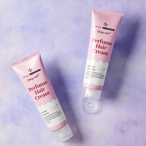 PAUL MEDISON Deep Red Perfume Hair Cream 80ml - White Musk No-Rinse Treatment