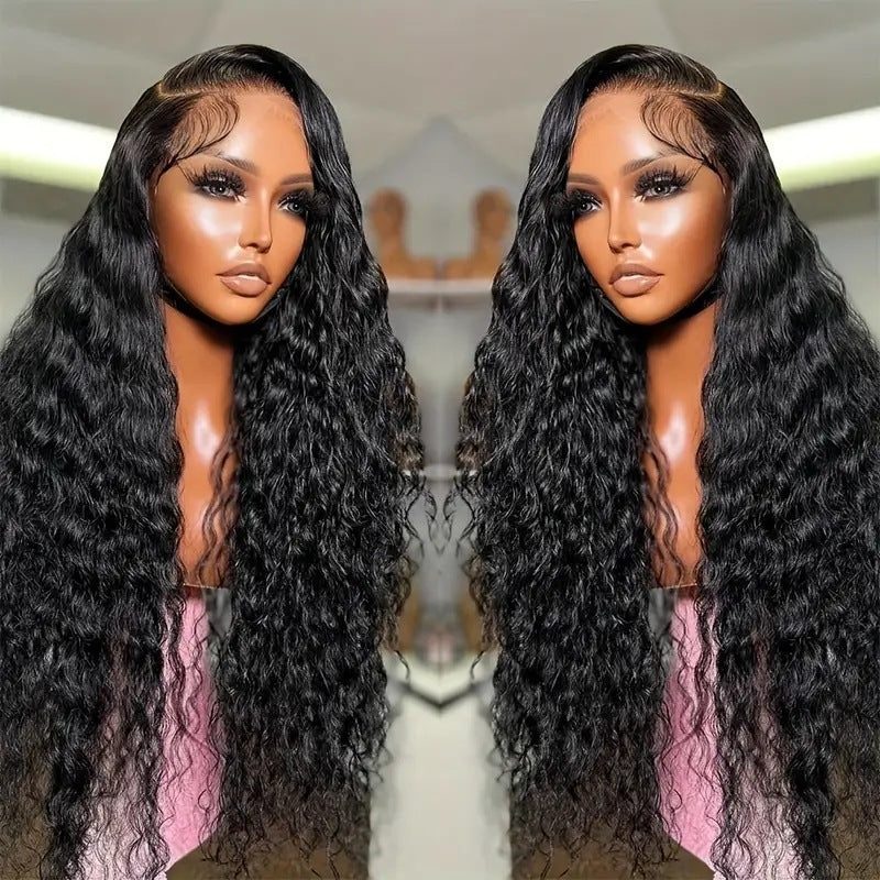 13x4 Lace Front Curly Wig - Afro Kinky Curly Human Hair Wig for Women