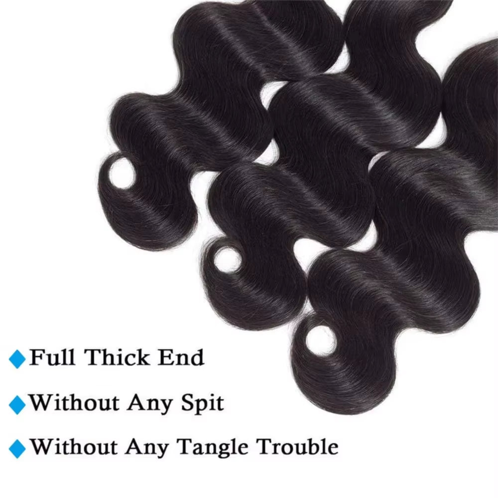 Body Wave Human Hair Bundle Brazilian Remy Hair Weave Raw Virgin Hair Extensions 1 3 4 Bundles Deal Weft Double Drawn Wholesale