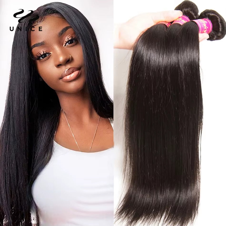 HAIR Peruvian Straight Hair Bundles Natural Color 100% Human Hair Extensions 8-30" Virgin Hair Weave 1/3/4 Bundles