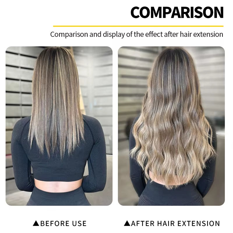 Advanced Hair Extensions Application Kit with UV Light V Light Glue Tools and Complete Set for Professional Use