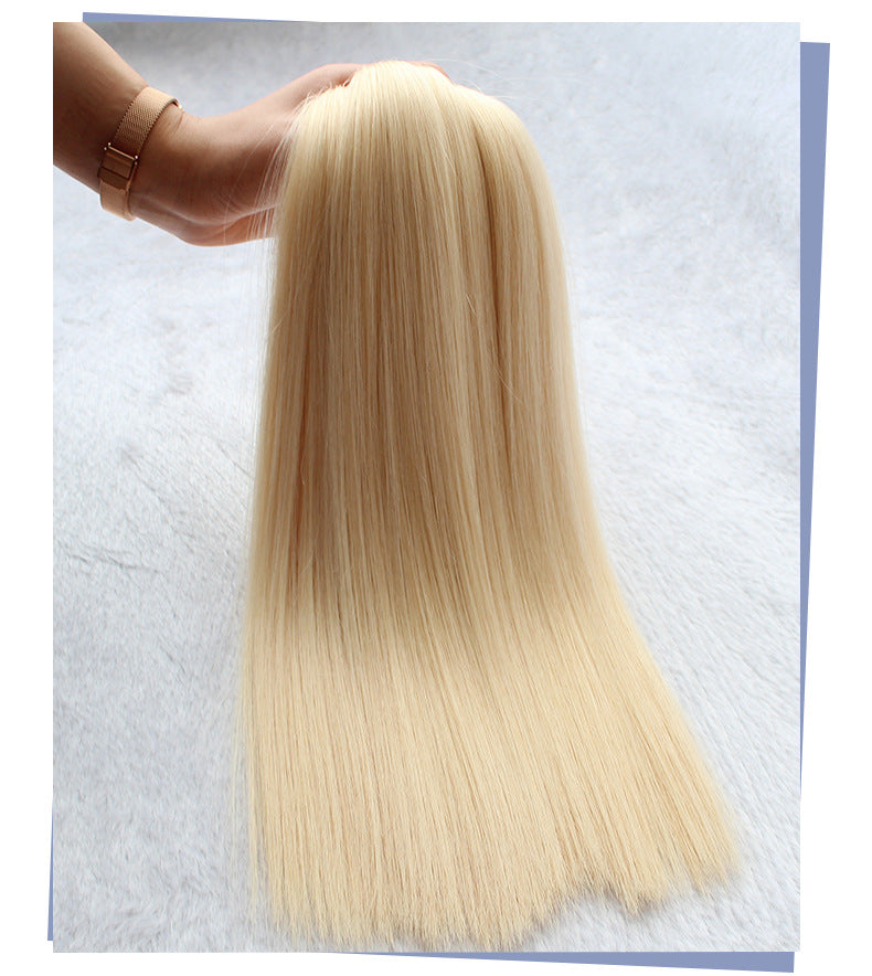 Platinum Blonde I-Tip Extensions - Hand-Tied Weft European Hair
